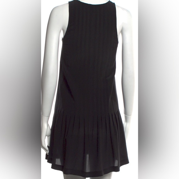 NEW Joie Black Silk Mini Dress with pintuck and pleat detail S - Picture 3 of 9
